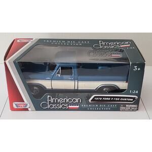 Motor Max American Classics 1979 Ford F-150 Custom Blue and Cream 1/24